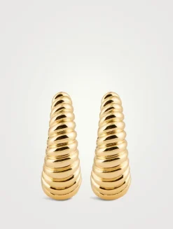 Ridged Marbella Hoop Earrings