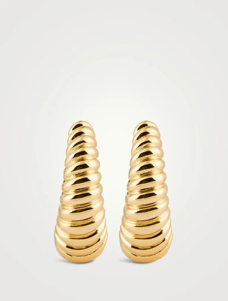 Ridged Marbella Hoop Earrings