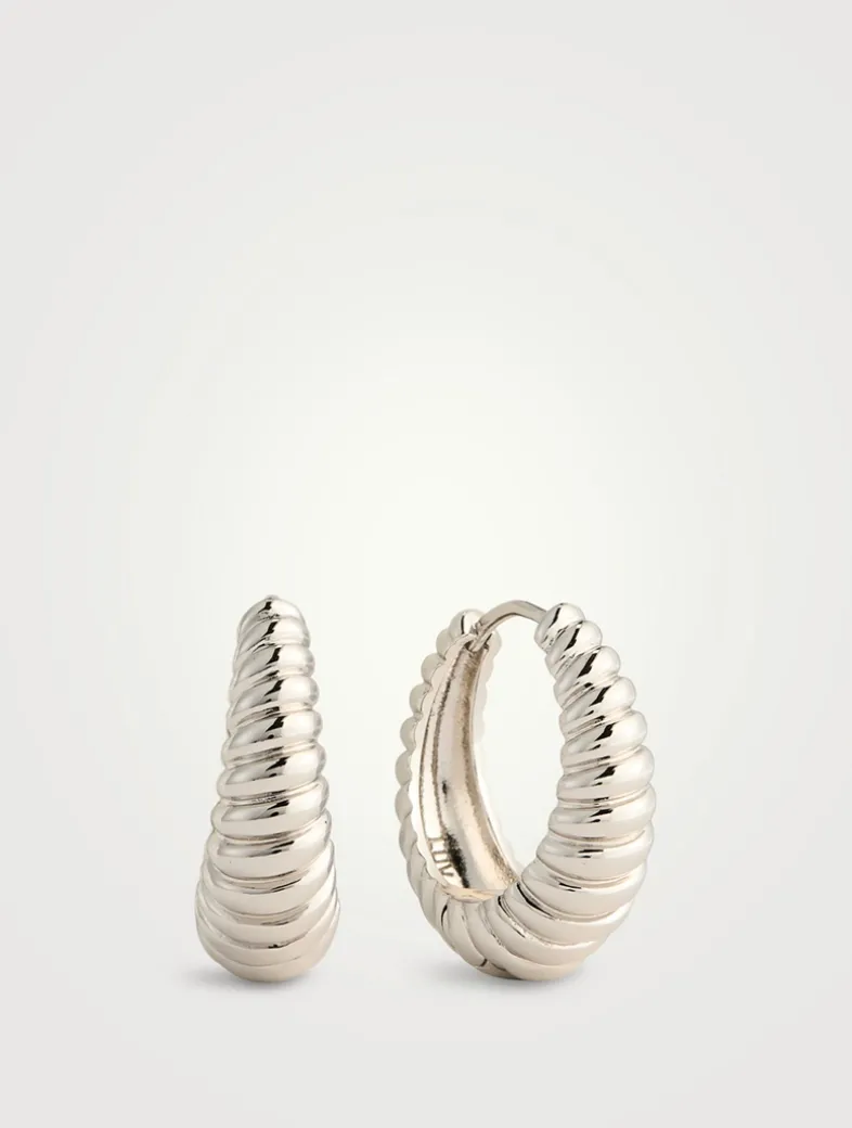 Ridged Marbella Hoop Earrings