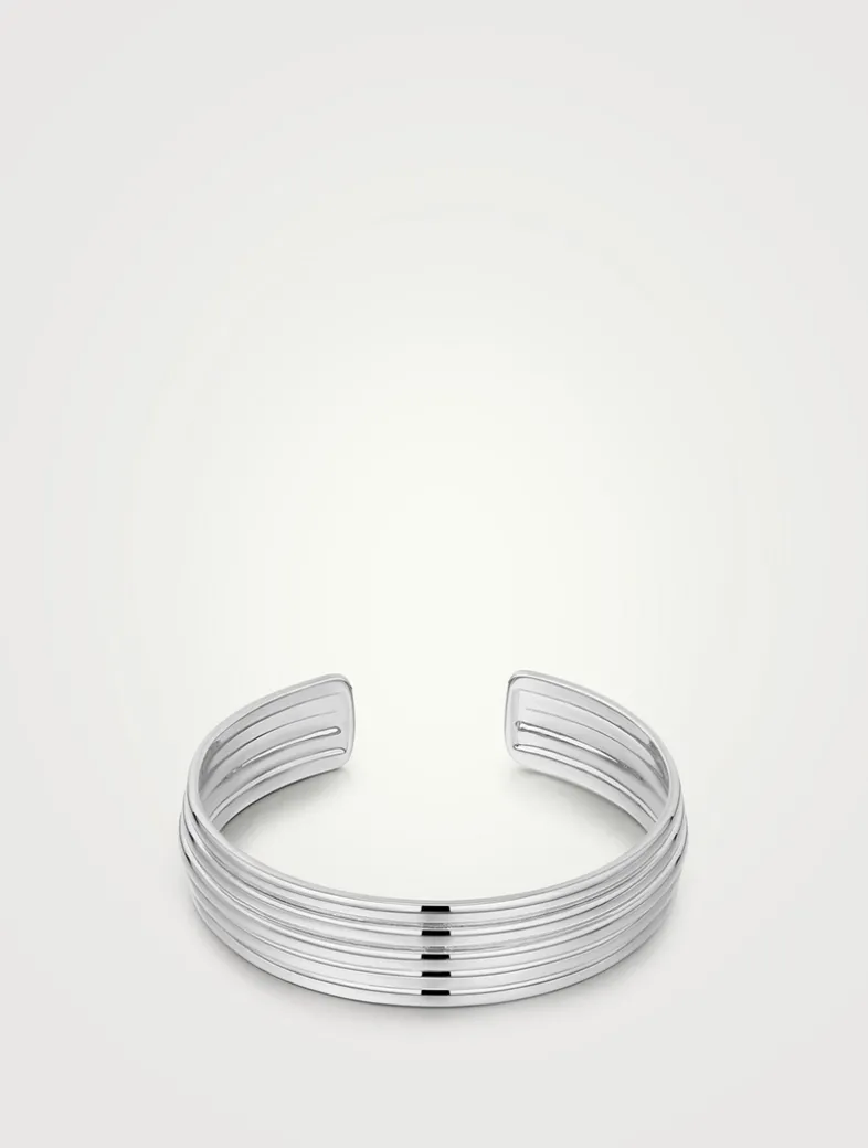 Ridged Positano Cuff Bracelet