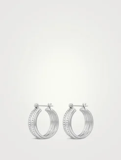 Ridged Positano Hoop Earrings