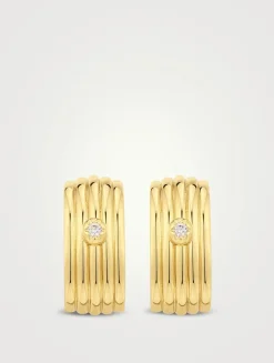 Ridged Positano Hoop Earrings