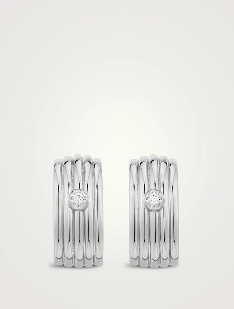 Ridged Positano Hoop Earrings