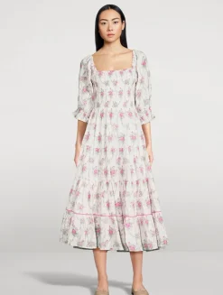 Rigby Midi Dress In Floral Print