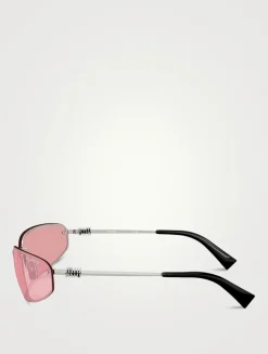 Rimless Oval Sunglasses