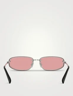 Rimless Oval Sunglasses