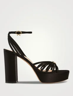 Rita Satin Platform Sandals
