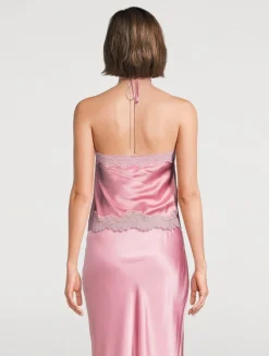 Rivier Silk-Blend Halter Top