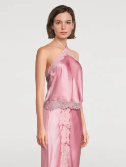 Rivier Silk-Blend Halter Top