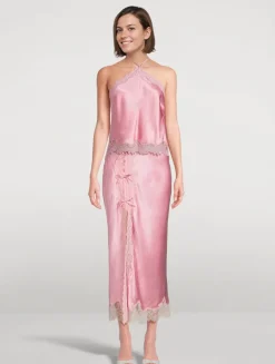 Rivier Silk-Blend Halter Top