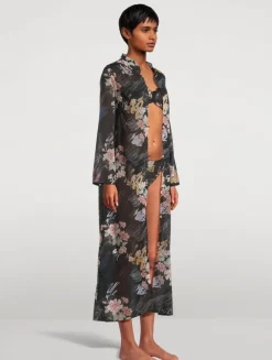 Robe De Nuit Caftan In Love Print