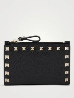 Rockstud Leather Bifold Wallet