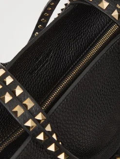 Rockstud Leather Tote Bag