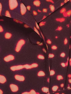 Rolana Trench Coat In Abstract Spots Print
