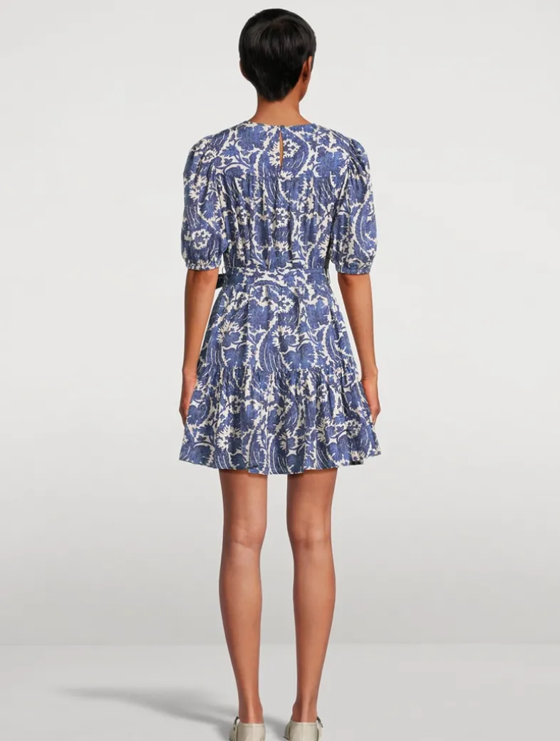 Rosalie Belted Mini Dress In Floral Print