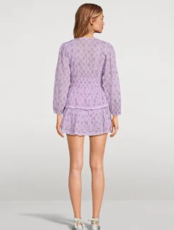 Rosamina Cotton Mini Dress In Floral Print