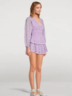 Rosamina Cotton Mini Dress In Floral Print