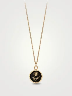 Rose 14K Gold Talisman Necklace