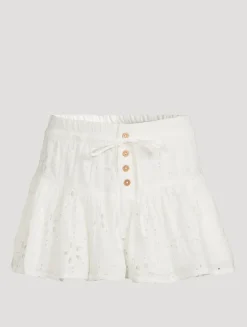 Roselle Eyelet Mini Skirt