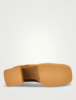 Rouen Suede Platform Penny Loafers