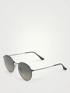 Round Flat Lens Sunglasses