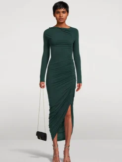 Ruched Jersey Midi Dress
