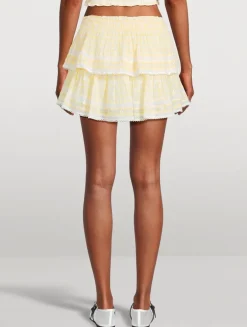 Ruffle Mini Skirt In Gingham Print