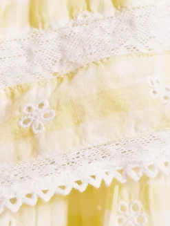 Ruffle Mini Skirt In Gingham Print