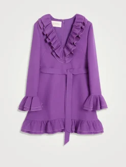 Ruffled Crêpe Couture Mini Dress