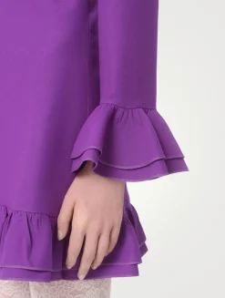 Ruffled Crêpe Couture Mini Dress