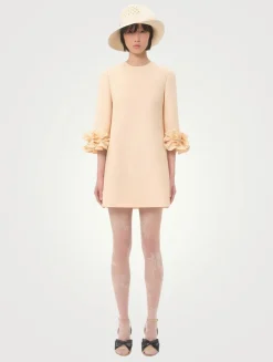 Ruffled Crêpe Couture Mini Dress