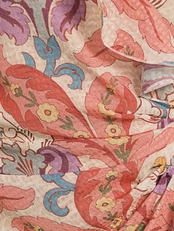 Ruffled Gown In Paisley Print