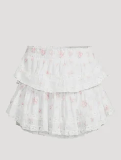 Ruffled Mini Skirt In Floral Print