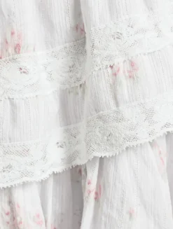 Ruffled Mini Skirt In Floral Print