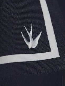 Ruffled Scuba Polo Dress