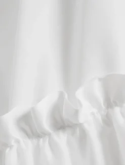 Ruffled Taffeta Midi Skirt