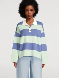 Rugby Shirt In Stripe Print