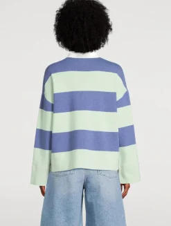 Rugby Shirt In Stripe Print