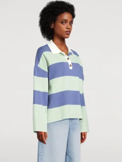 Rugby Shirt In Stripe Print