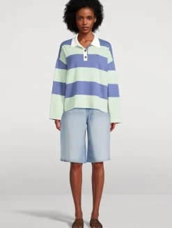 Rugby Shirt In Stripe Print