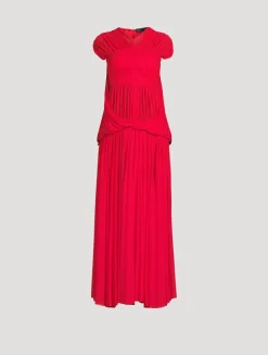 Rumi Pleated Jersey Dress