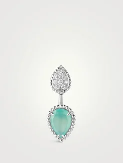 S And XS Serpent Bohème 18K Gold Single Stud Earring With Diamonds