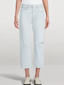 90s Cropped Straight Jeans