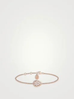 S Motif Serpent Bohème 18K Rose Gold Chain Bracelet With Diamonds