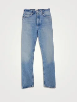 90s Pinch Waist Straight Jeans