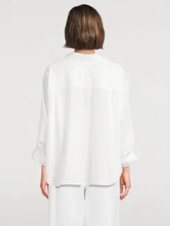 Sabine Cinched Poplin Shirt