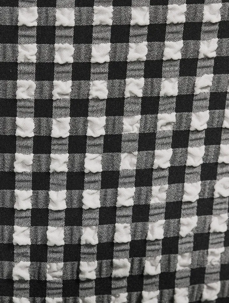 Sabrina Triangle Bikini Set In Gingham Print