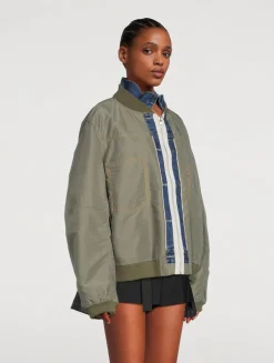 sacai x Levi's® Reversible Denim And Matelassé Twill Blouson Jacket