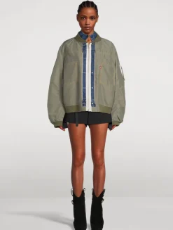 sacai x Levi's® Reversible Denim And Matelassé Twill Blouson Jacket
