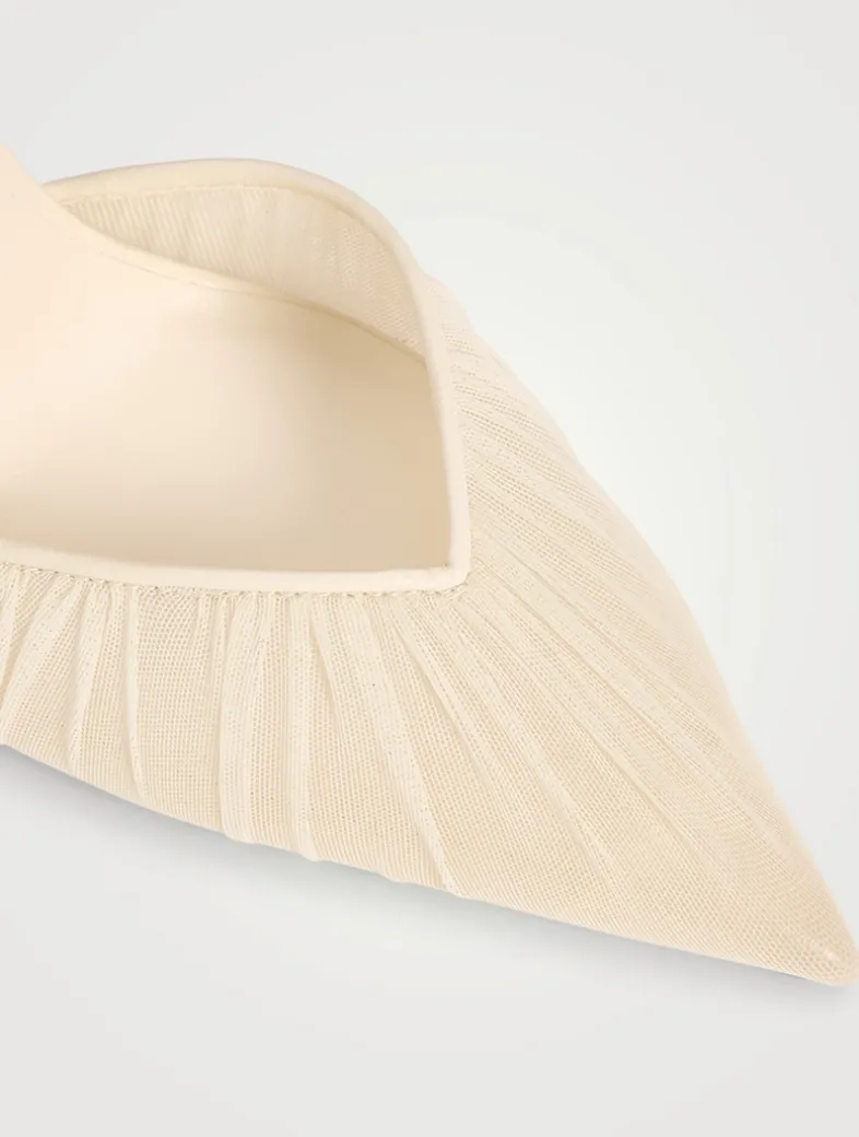 Saeda Tulle Pumps With Crystal Ankle Strap